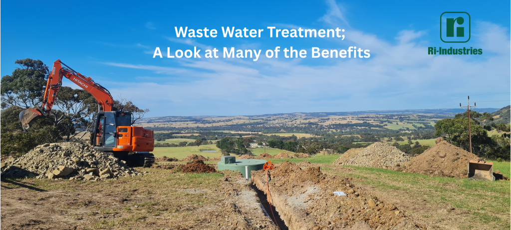 Image shows Ri-Industries waste water treatment system being installed